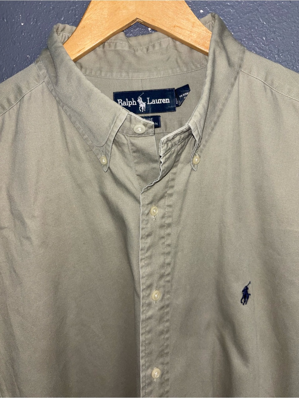 Ralph Lauren Khaki Long Sleeve Button-Down